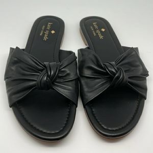 Beautiful Kate Spade New York Marcella Leather Chunky Knot Black Sandals